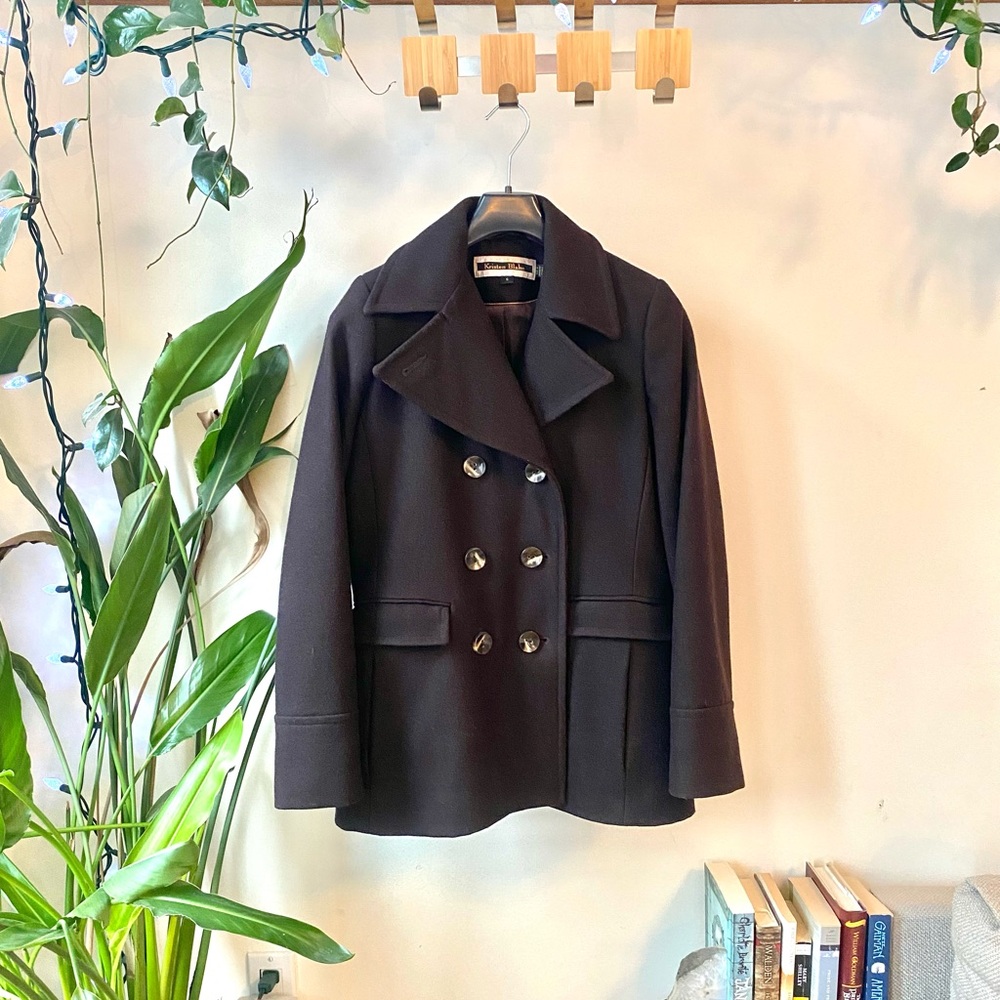 ✨ Kristen Blake Brown Wool Peacoat - Small - EUC ✨